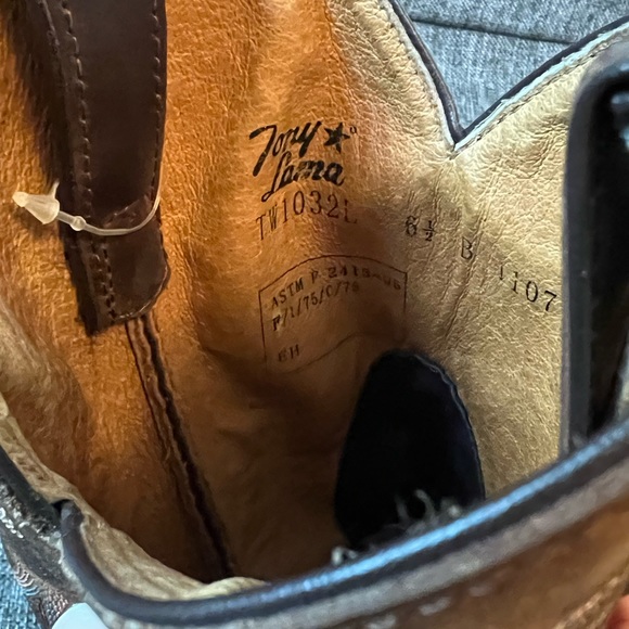 Women’s Tony Lama Steel Toe Cowboy Work Boots Size 6.5 EUC - Picture 5 of 5